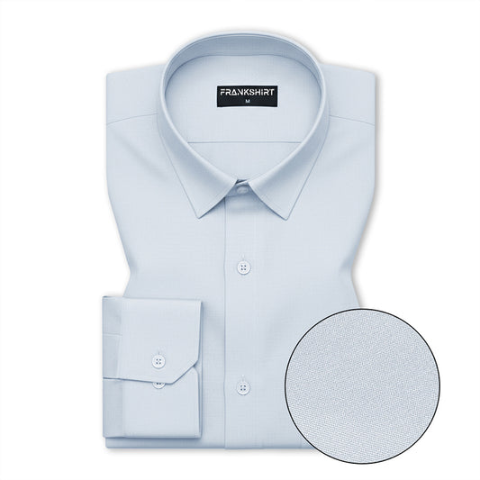 Ice Blue Oxford Cotton Shirt For Men