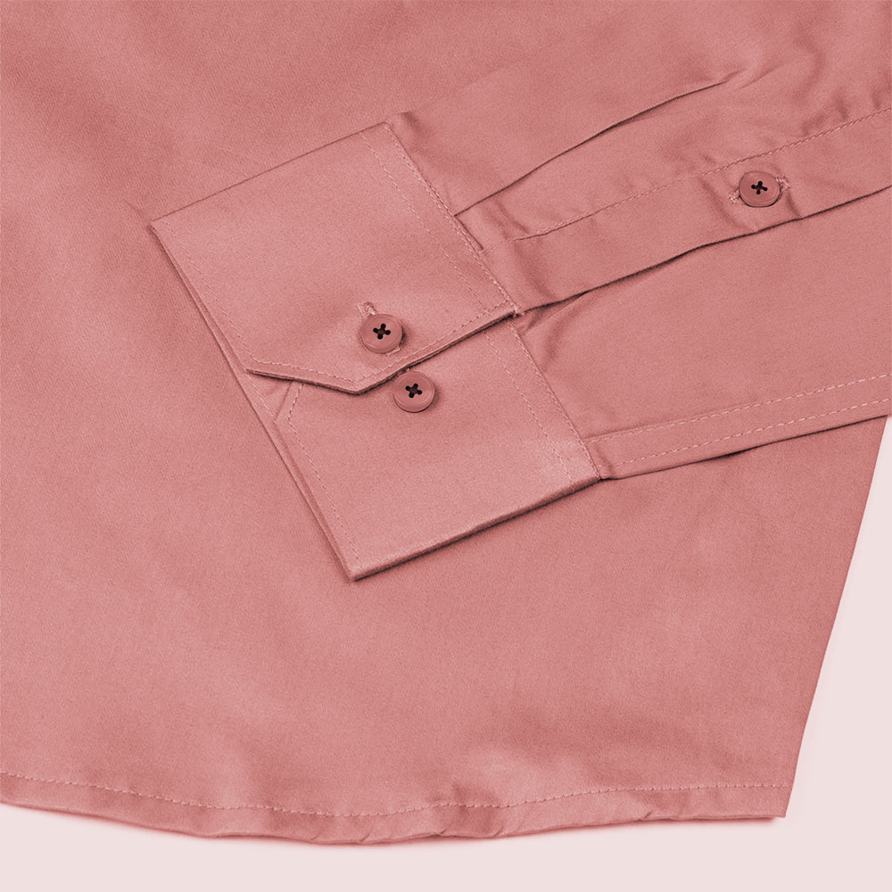 300GSM Peach Premium Satin Shirt for Men