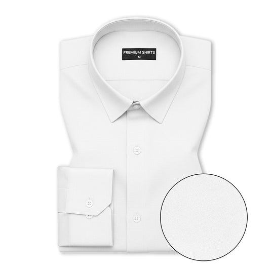White Oxford Cotton Shirt For Men