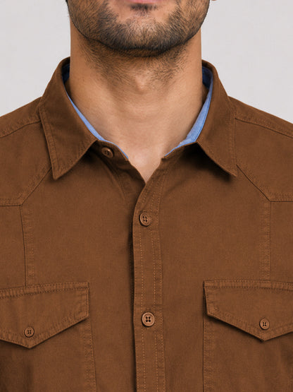 Cargo Style Dutsy Brown Shirt