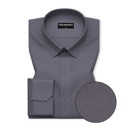 Slate Grey Oxford Cotton Shirt For Men