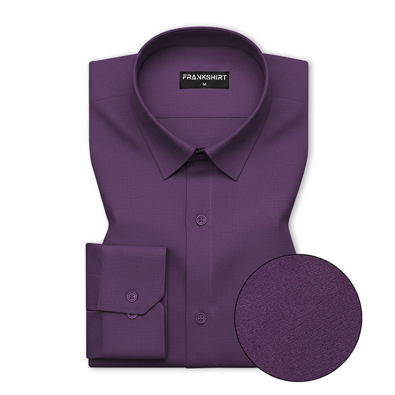 Wine Oxford Cotton Shirt For Men