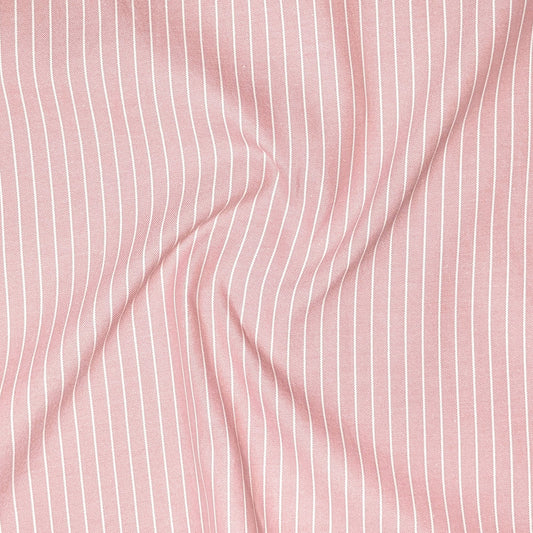 Peach Pinstripe Oxford Shirt For Men