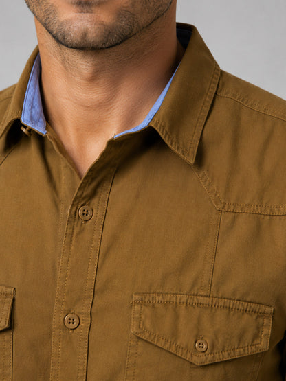 Cargo Style Mehendi Shirt
