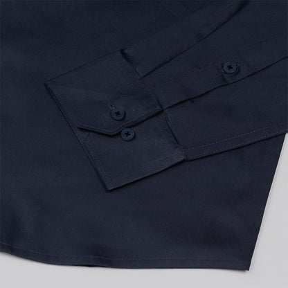 300GSM Deep Navy Premium Satin Shirt for Men