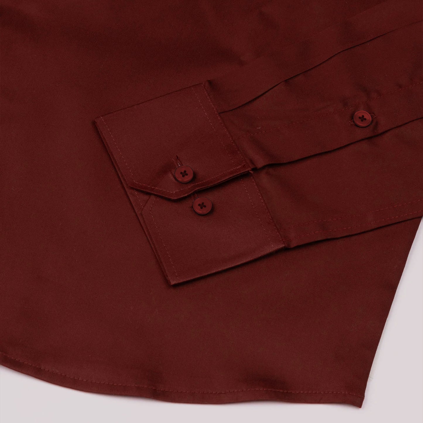 300GSM Crimson Red Premium Satin Shirt for Men