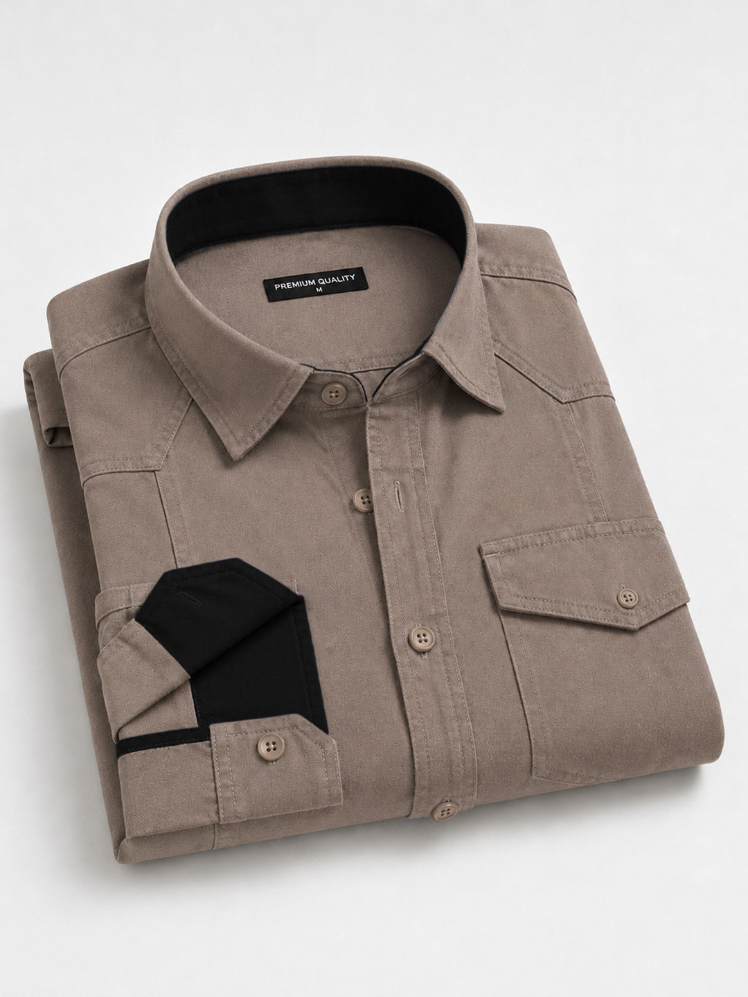 Pack Of 2 Cargo Style Black & Khaki Shirt