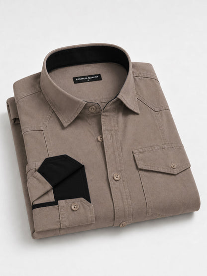 Cargo Style Khaki Shirt