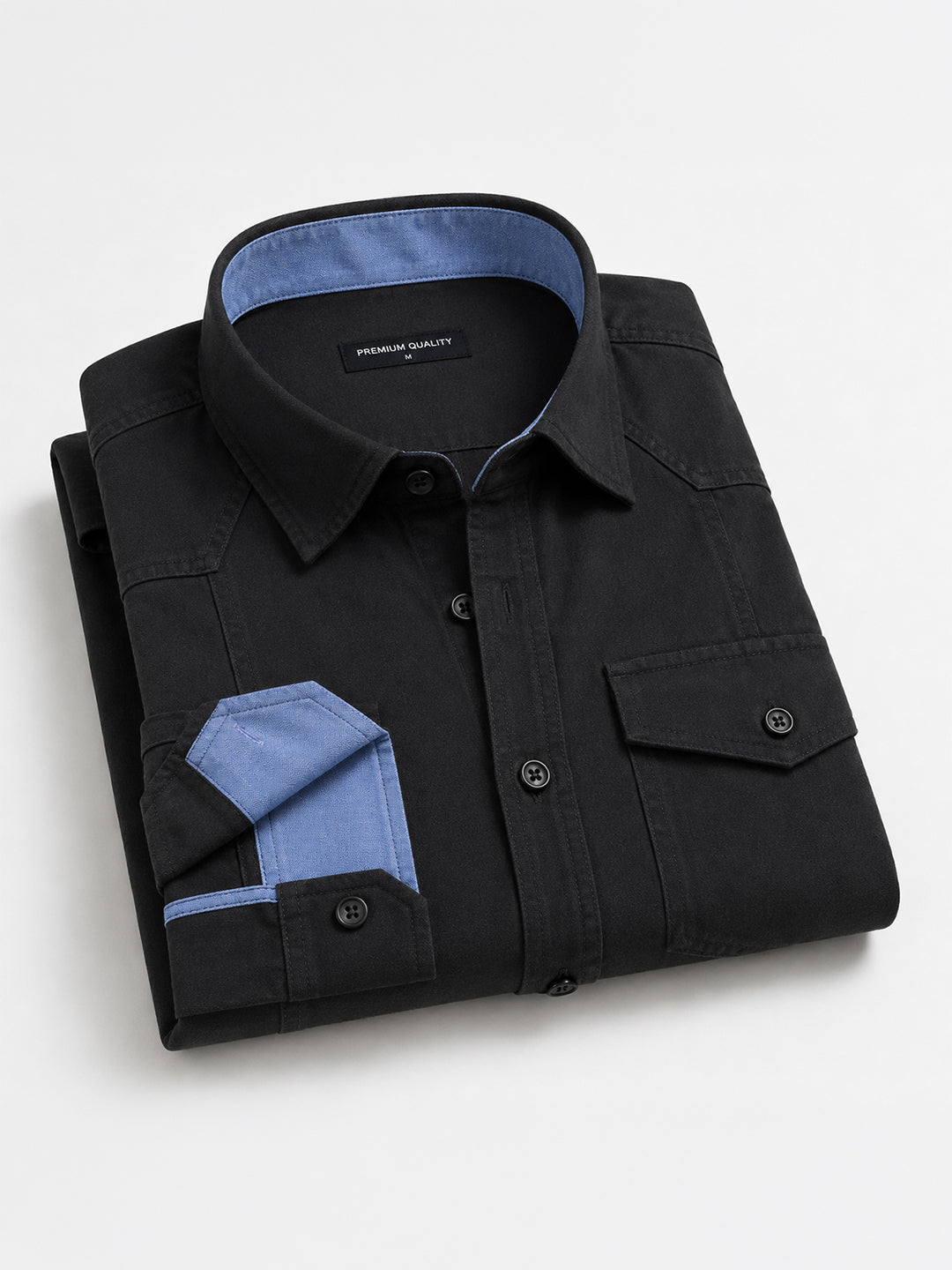 Cargo Style Black Shirt