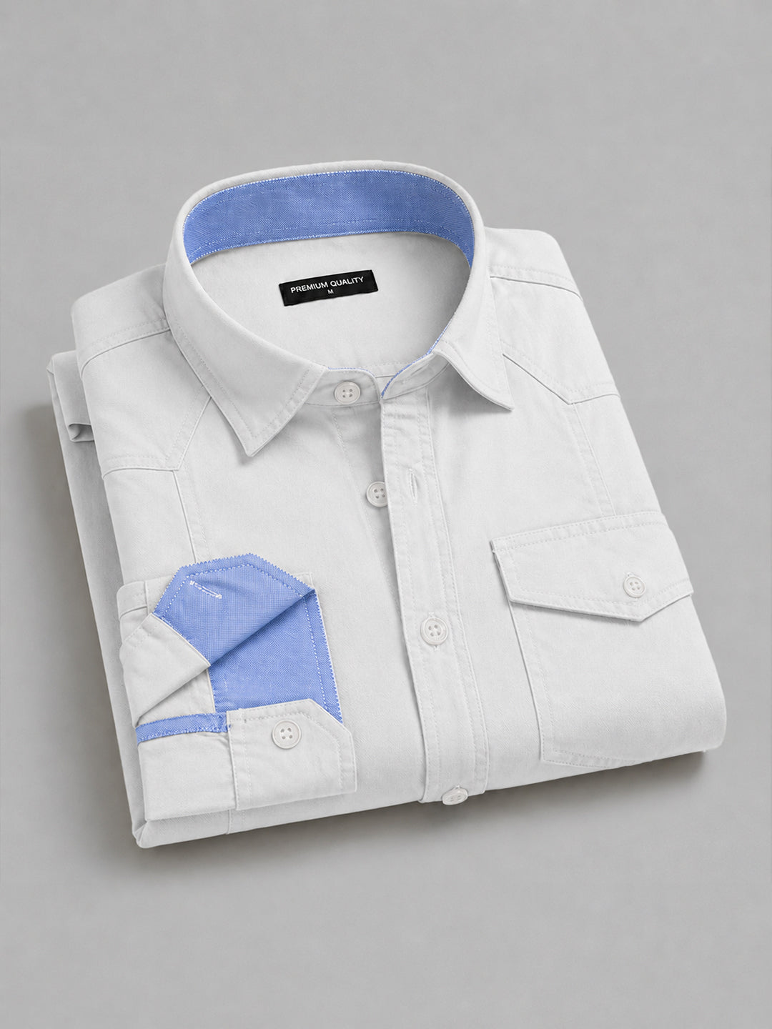 Pack Of 2 Cargo Style White & Dark Brown Shirt
