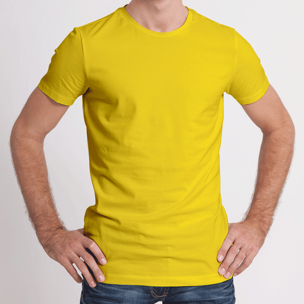 Pack of 4 Half Sleeves T-Shirts for Men 180 GSM (Mustard, Black, White and Maroon )