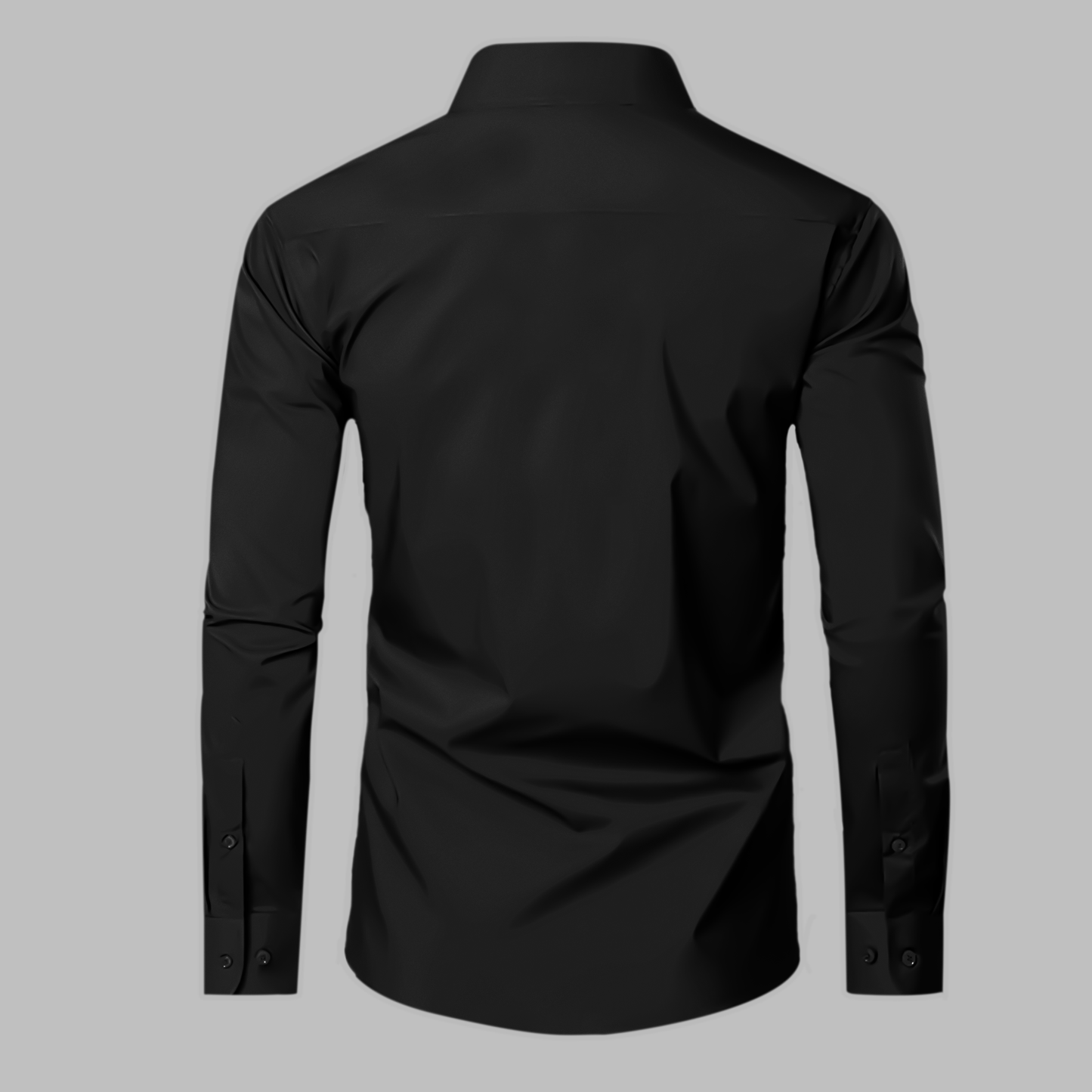 Deer Designer Premium Cotton Without Pocket Solid Shirt for Man (Black)
