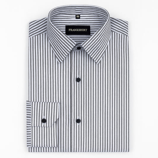 Black Stripe Down Button Oxford Cotton Shirt (FS041)