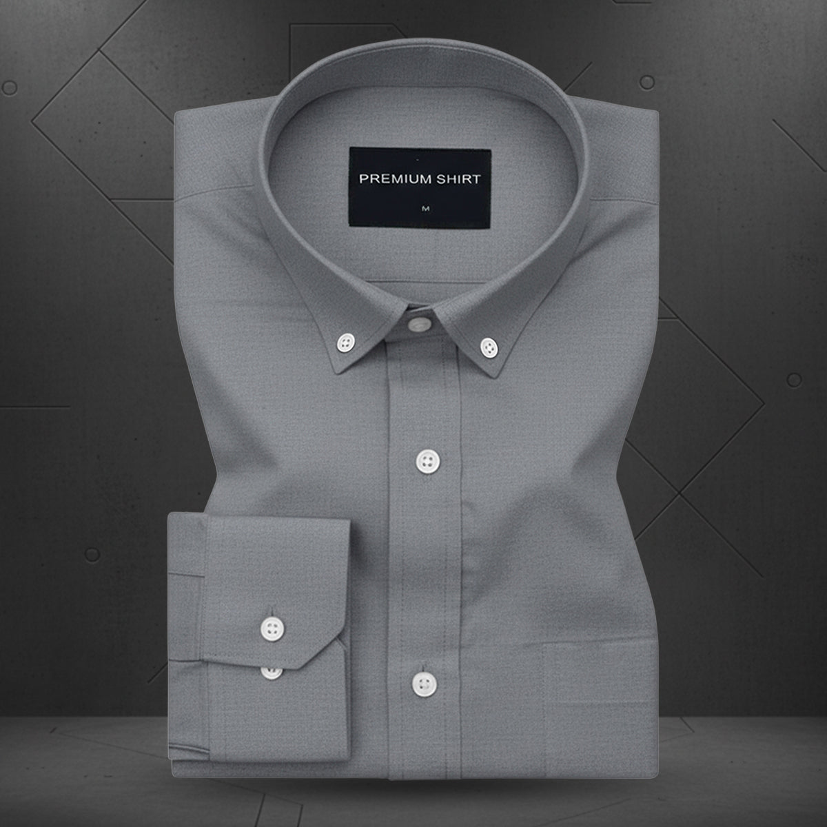 Pack of 2 Oxford Cotton Shirt For Men (White & Dark Grey)
