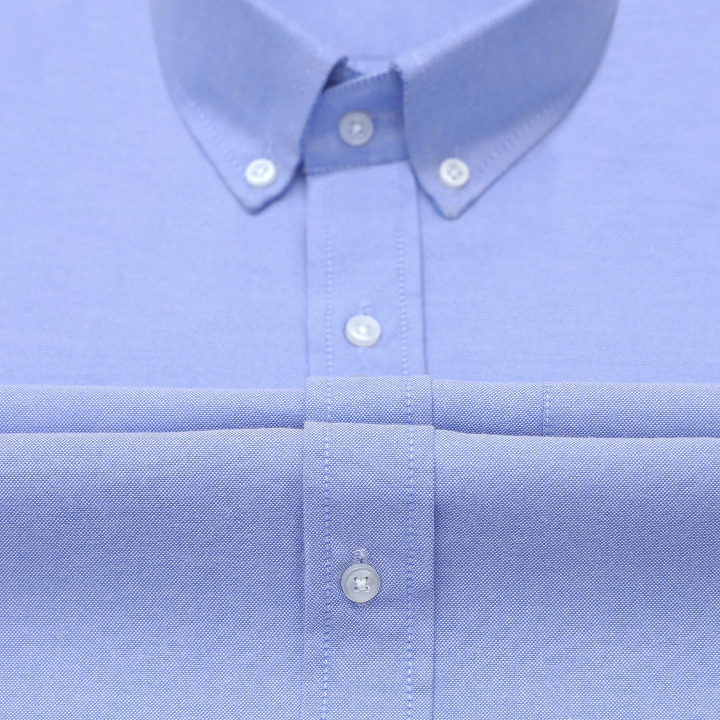 Pack of 2 Oxford Cotton Shirt For Men (White & Denim Blue)