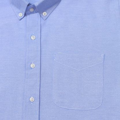 Denim Blue Oxford Cotton Shirt For Man