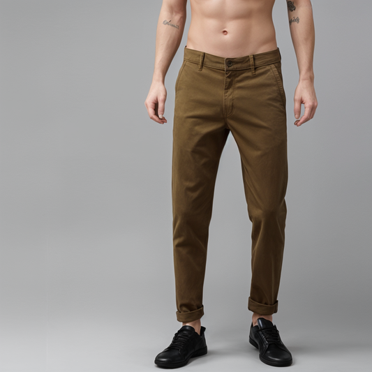 Frankshop Exclusive Casual Pants for Men Dark Brown Color