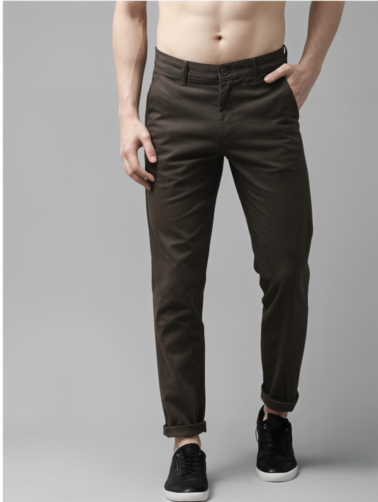 Frankshop Exclusive Casual Trouser for Men (Dark Brown)