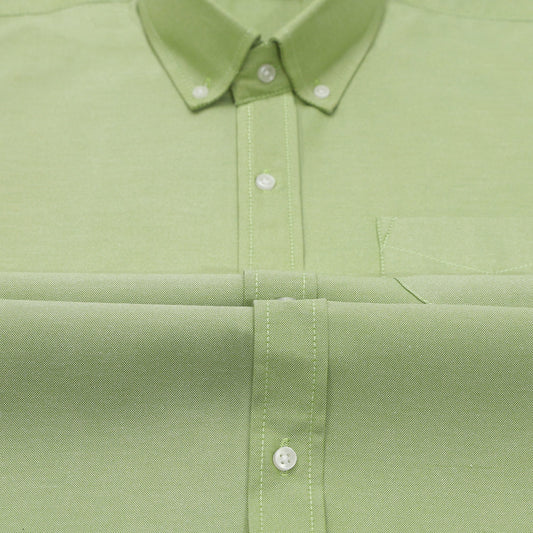 New Green Oxford Cotton Shirt For Men