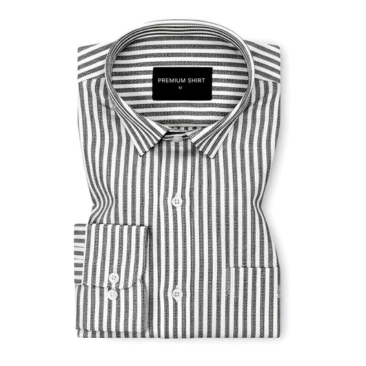 Black Prism Pinstripe Linen Shirt