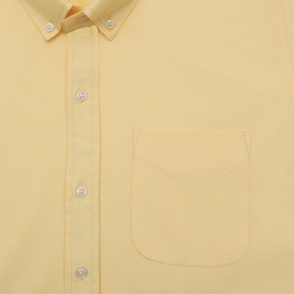 Lemon Oxford Cotton Shirt For Man