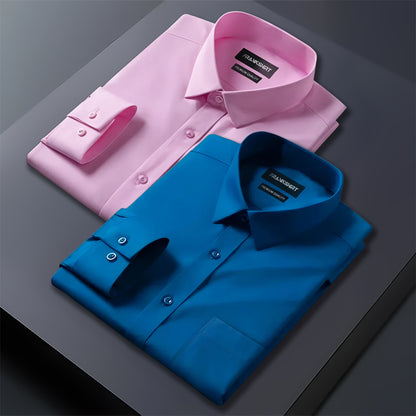 Pack of 2 Premium Cotton Shirt for Man (Light Pink And Royal Blue)