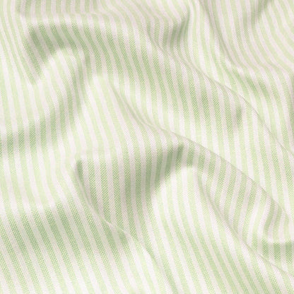 Mint Green Oxford Cotton Stripe Shirt For Man