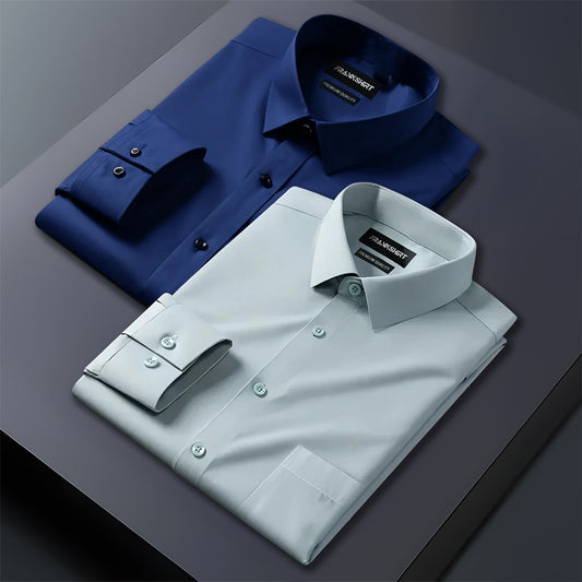 Pack of 2 Premium Cotton Shirt for Man (Royal Blue And Pista)
