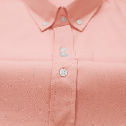 Pack of 2 Oxford Cotton Shirt For Men (Silver & Peach)