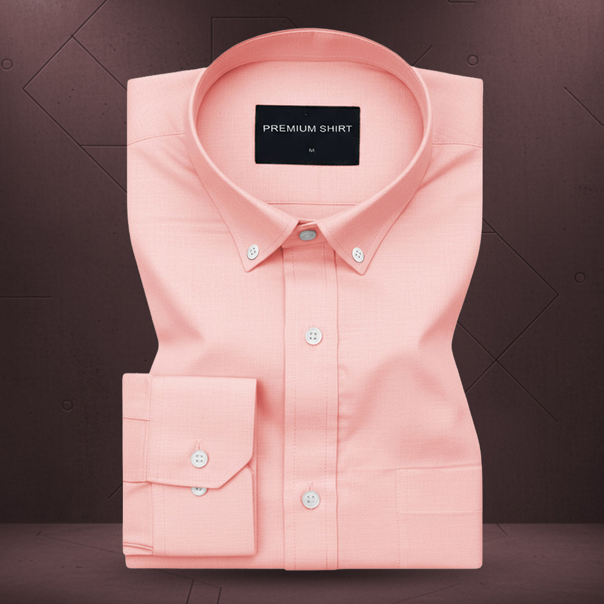 Pack of 2 Oxford Cotton Shirt For Men (Sky Blue & Peach)