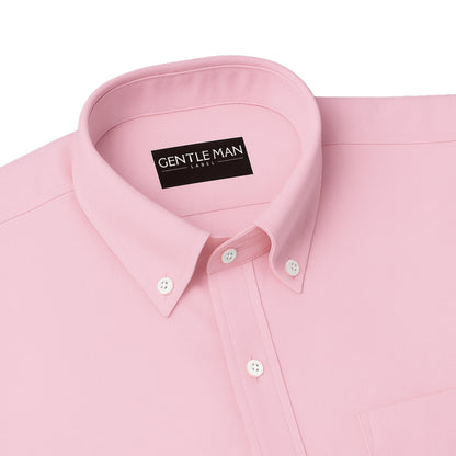 Pink Oxfords Cotton Shirt For Men
