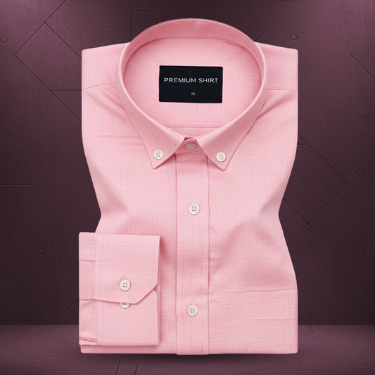 New Pink Oxford Cotton Shirt For Men