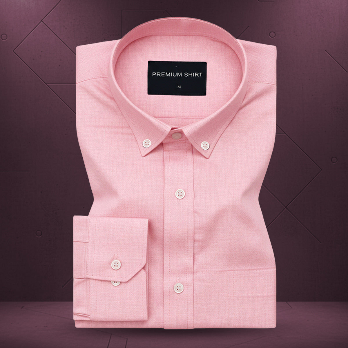 Pack of 2 Oxford Cotton Shirt For Men (Silver & Pink)