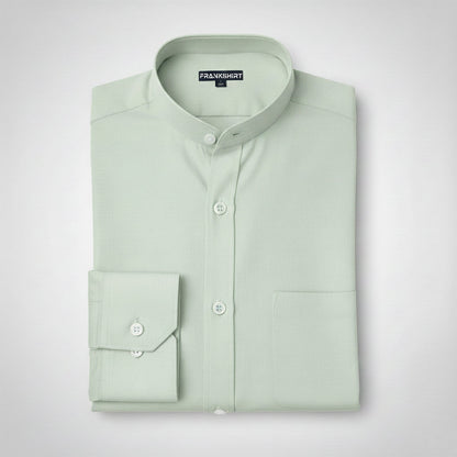 Premium Chinese Collar Pista Tailored Fit Cotton Casual Shirt for Man