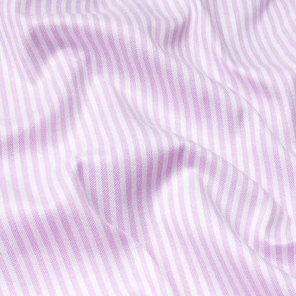 Purple Oxford Cotton Stripe Shirt For Man