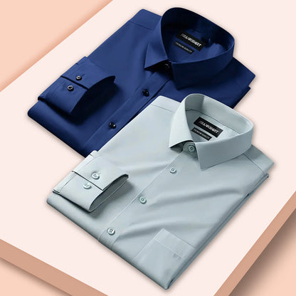 Pack of 2 Premium Cotton Shirt for Man (Royal Blue And Pista)