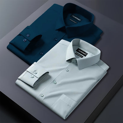 Pack of 2 Premium Cotton Shirt for Man (Royal Blue And Pista)