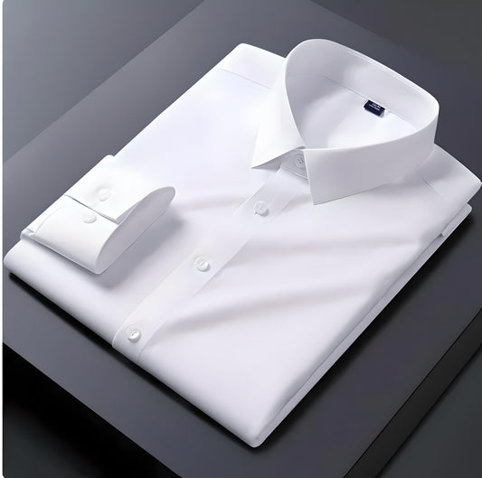 Premium Cotton Solid Shirt for Man (White)