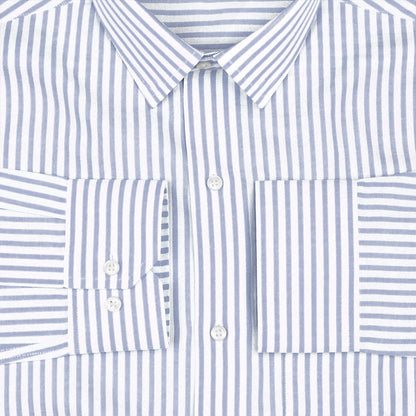 New Silver Stripe Down Button Oxford Cotton Shirt (FS049)