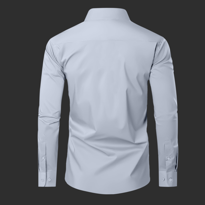 Bird Designer Premium Cotton Without Pocket Solid Shirt for Man (Silver)