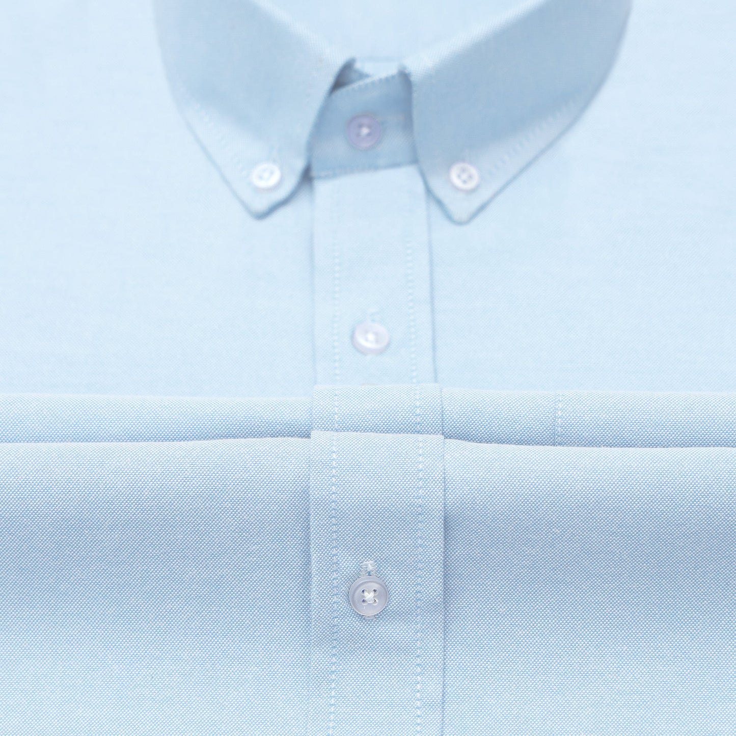 Pack of 2 Oxford Cotton Shirt For Men (Sky Blue & Cream)