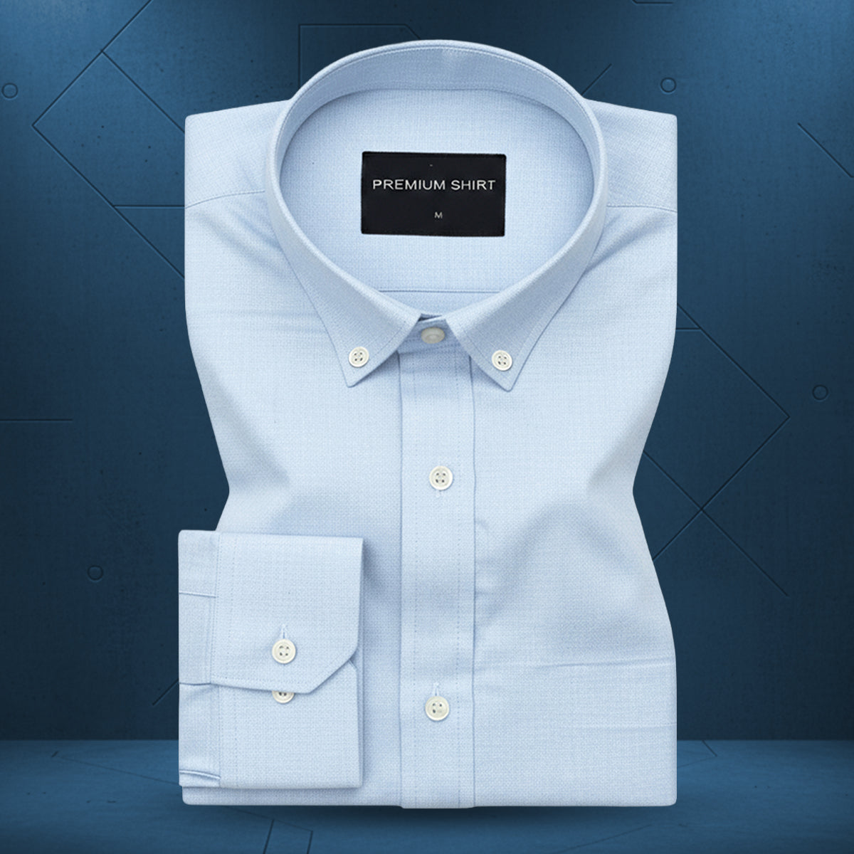 Pack of 2 Oxford Cotton Shirt For Men (Sky Blue & Beige)