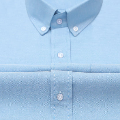 Pack of 2 Sky Blue & White Oxford Cotton Shirts Bundle For Men