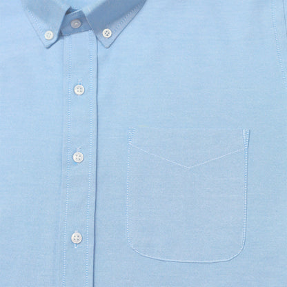 Sky Blue Oxford Cotton Shirt For Man