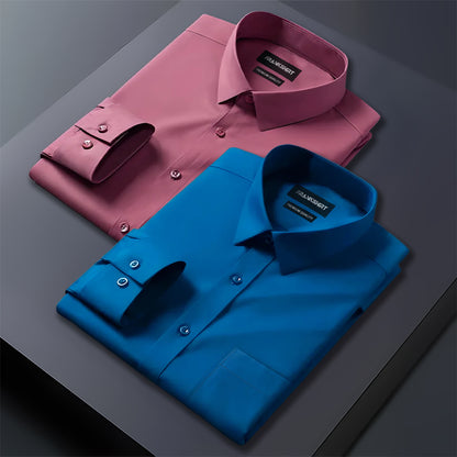 Pack of 2 Premium Cotton Shirt for Man (Solid pink And Royal Blue)