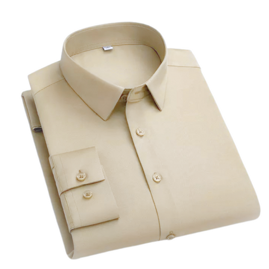 Cotton Blend Solid Shirts (Skin Colour)