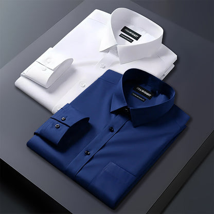 Pack of 2 Premium Cotton Shirt for Man (White And Navy Blue)