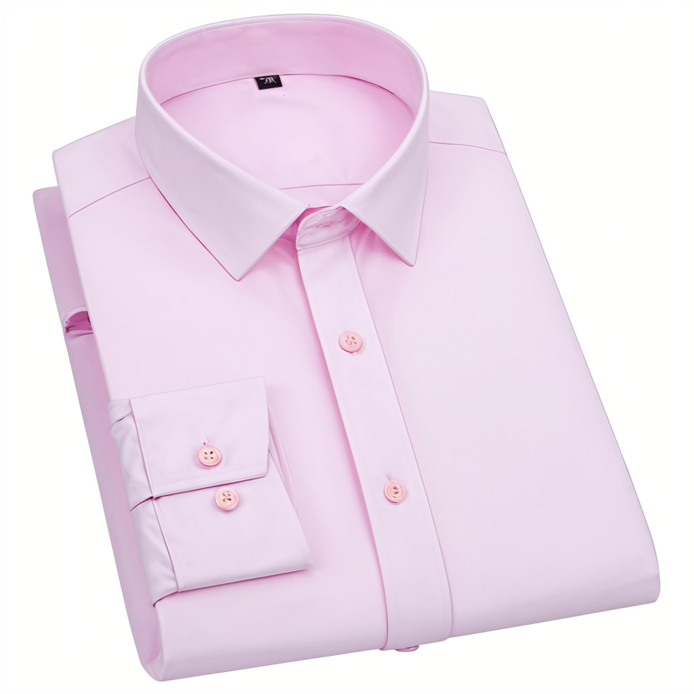 New Cotton Blend Solid Shirts (Light Pink)