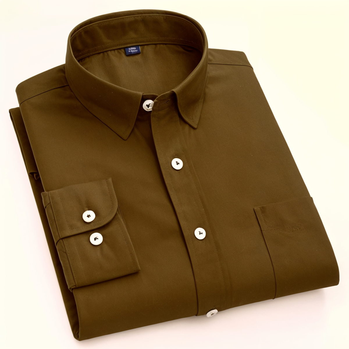 New Cotton Blend Solid Shirts (Mehandi)