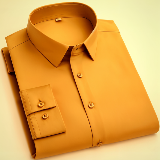 Premium Cotton Blend Solid Shirts (Mustard)